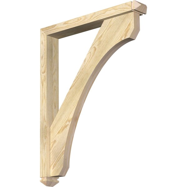 Ekena Millwork Legacy Arts and Crafts Rough Sawn Bracket w/ Offset Brace, Douglas Fir, 4"W x 28"D x 36"H BKT0402X28X36LEC03RDF - main